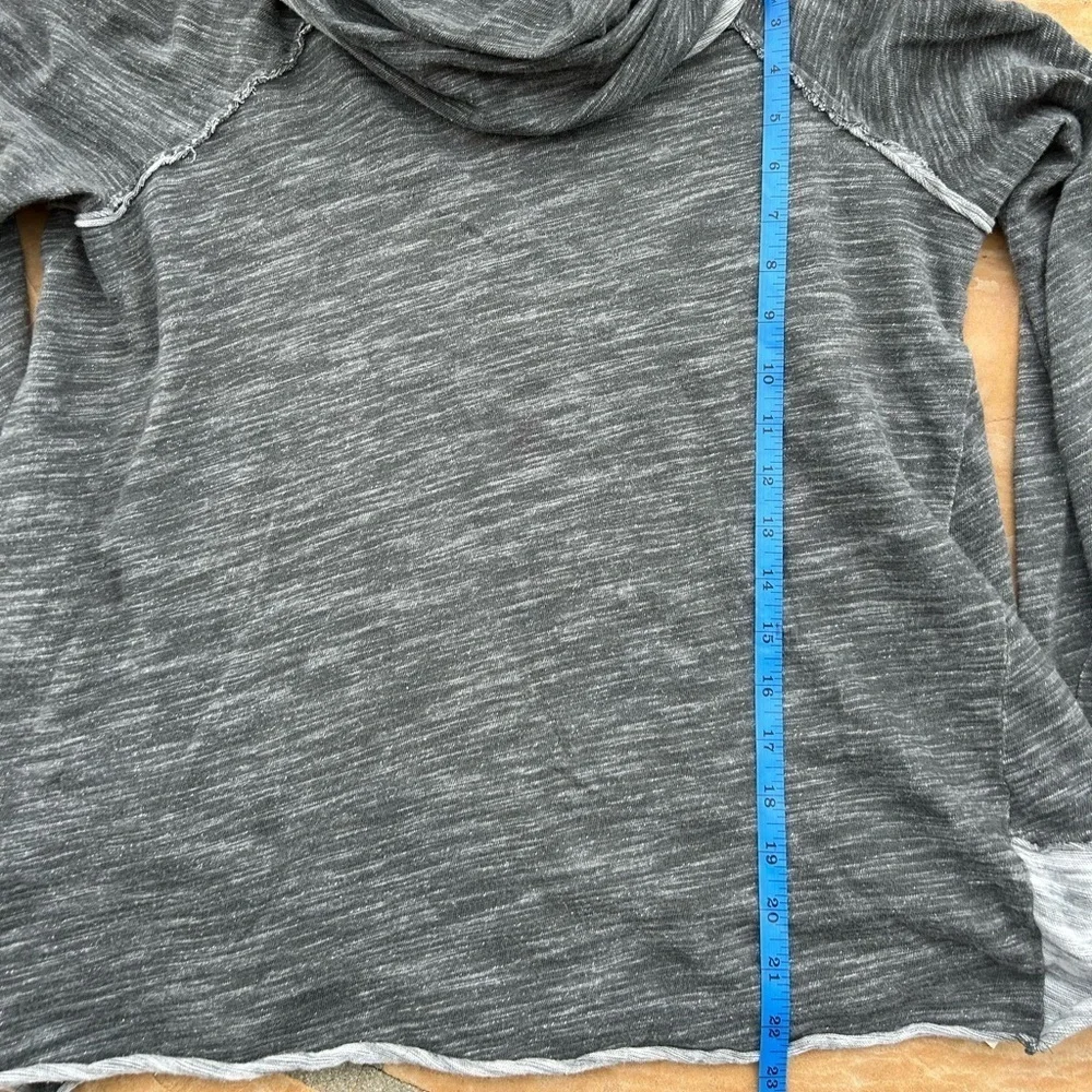 Free People Gray Cowl Neck Sweatshirt